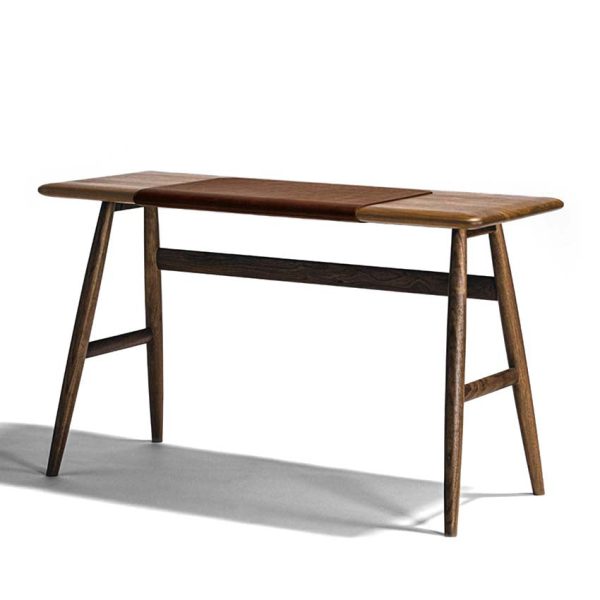 MO Bridge Small Desk - Modern Office Desk with Walnut or Oak Finish